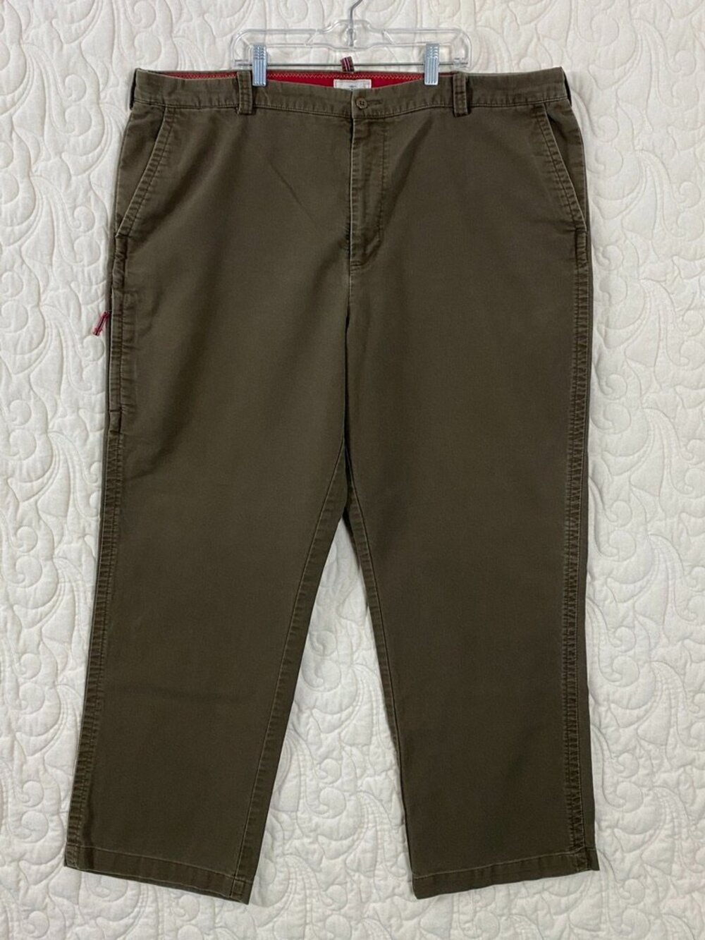 Dockers Brown Jeans Flat Front Relaxed Fit Straight Leg W44 L30 100% Cotton